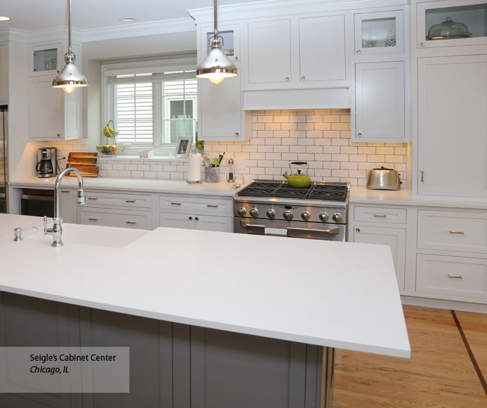 white_inset_cabinets_gray_kitchen_island