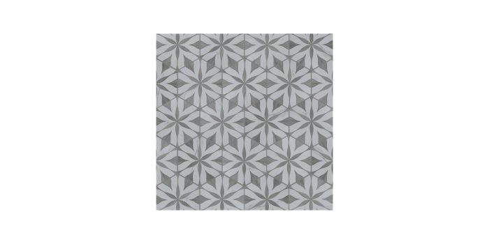 Llama Hex Flower Loire Silver Smoke