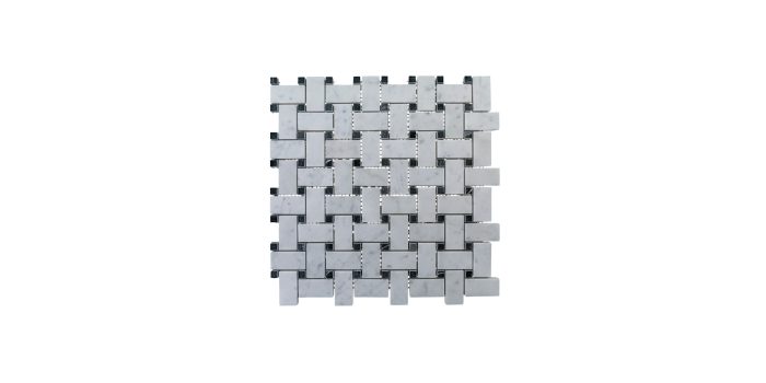 Basketweave Carrara Black