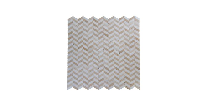 Chevron Mini Thassos Crema Marfil