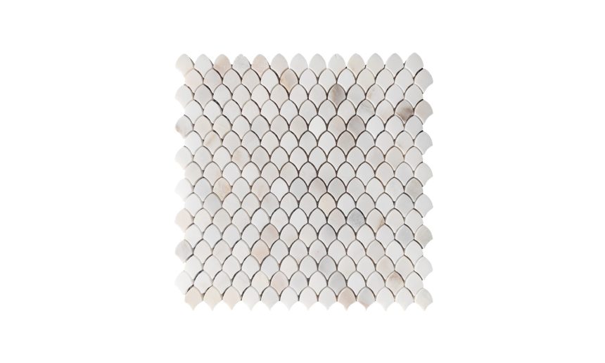 Mini Scale Calacatta Rome Mosaic Tile | Tez Marble