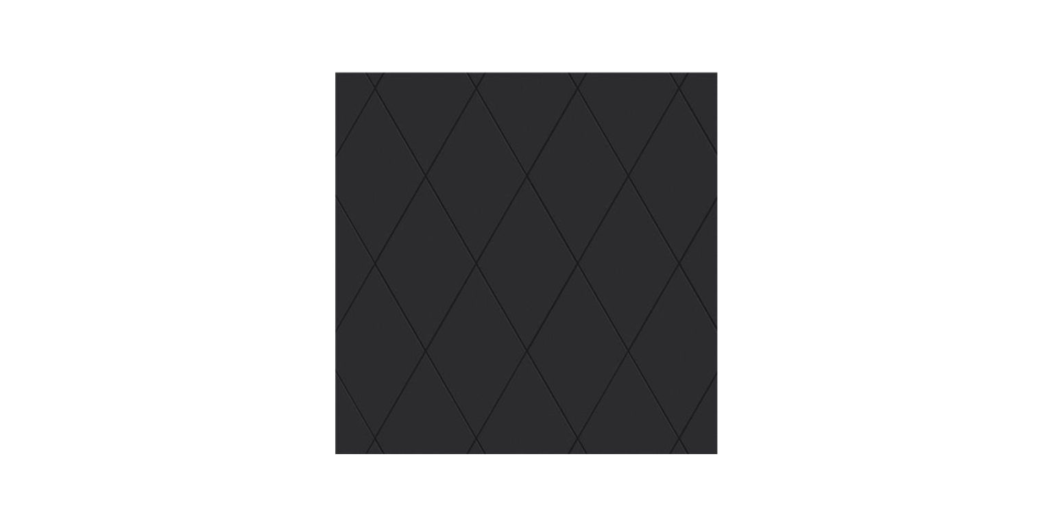 Rhombus Smooth Black Mosaic Tile | Tez Marble