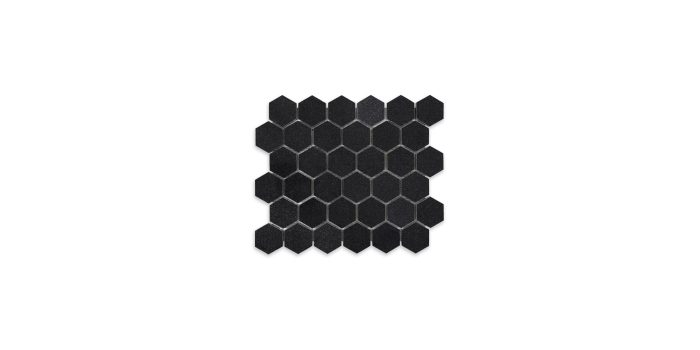 Absolute Black Granite Hexagon 2″ Polished