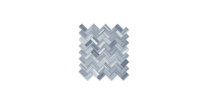 Bardiglio Veincut Marble Herringbone 1″ X 2″