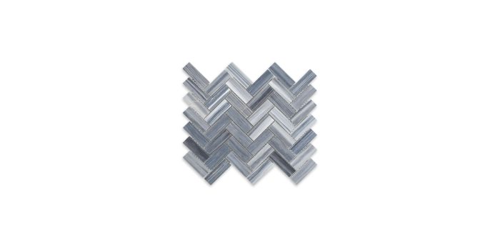 Bardiglio Veincut Marble Herringbone 1″ X 3″