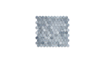 Bardiglio Veincut Marble Hexagon 1″