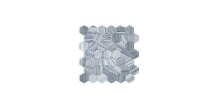 Bardiglio Veincut Marble Hexagon 2″