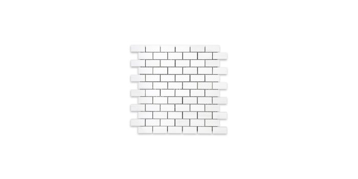 Bianco Dolomite Marble Brick 1″ X 2″