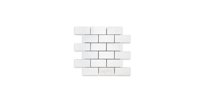 Bianco Dolomite Marble Brick 2″ X 4″