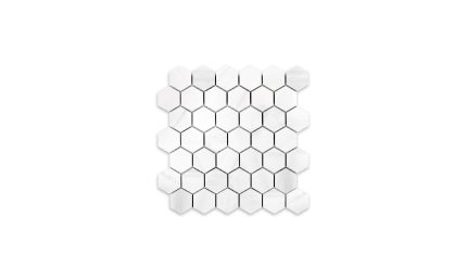 Bianco Dolomite Marble Hexagon 2″