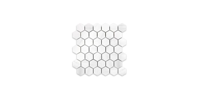 Bianco Dolomite Marble Hexagon 2″