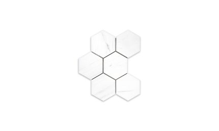 Bianco Dolomite Marble Hexagon 4″