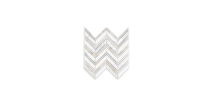 Calacatta Gold Chevron Thin Gold Strip