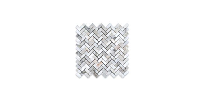 Calacatta Gold Marble Herringbone 5/8″ X 1-1/4″