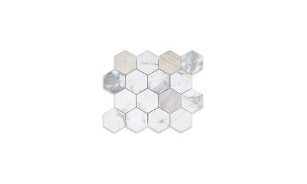 Calacatta Gold Marble Hexagon 3″