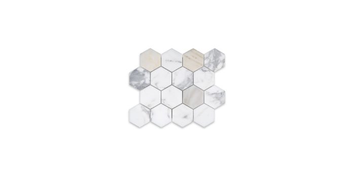 Calacatta Gold Marble Hexagon 3″