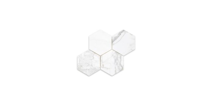 Calacatta Gold Marble Hexagon 6″