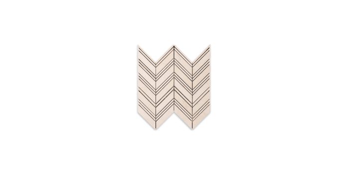 Crema Marfil Chevron with Marfil Strips