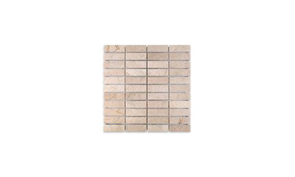 Crema Marfil Marble Brick 1″ X 3″ Stacked