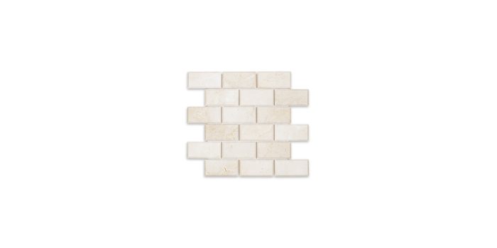 Crema Marfil Marble Brick 2″ X 4″ Beveled