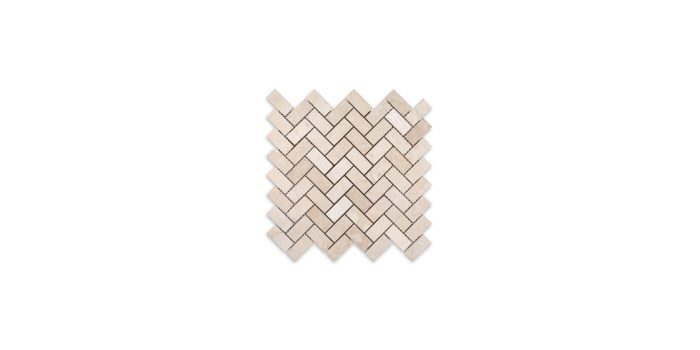 Crema Marfil Marble Herringbone 1″ X 2″