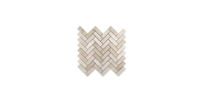 Crema Marfil Marble Herringbone 1″ X 3″