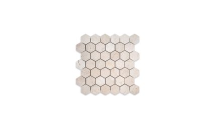 Crema Marfil Marble Hexagon 2″