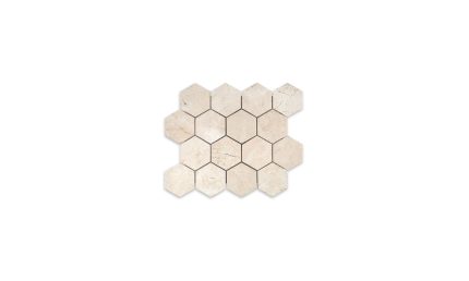 Crema Marfil Marble Hexagon 3″