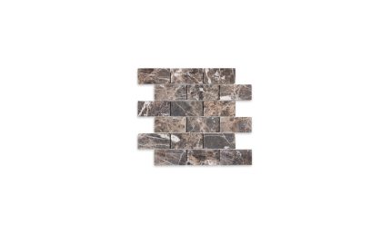 Emperador Dark Marble Brick 2″ X 4″ Tumbled