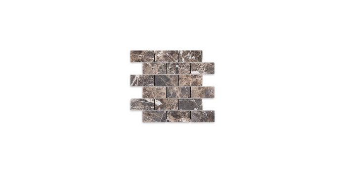 Emperador Dark Marble Brick 2″ X 4″ Tumbled