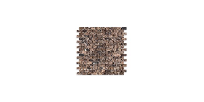 Emperador Dark Marble Brick 5/8″ X 1-1/4″ Tumbled