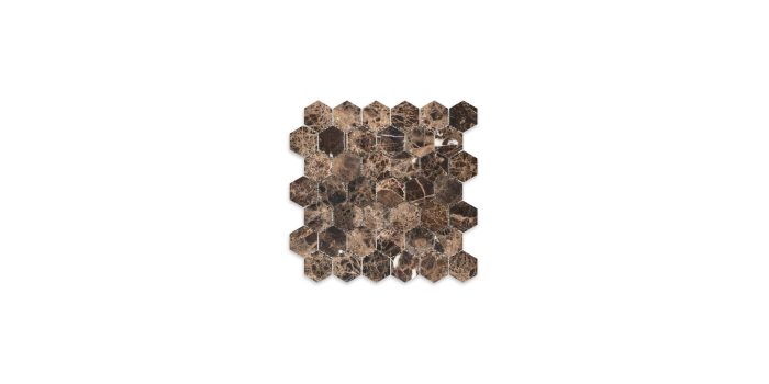 Emperador Dark Marble Hexagon 2″