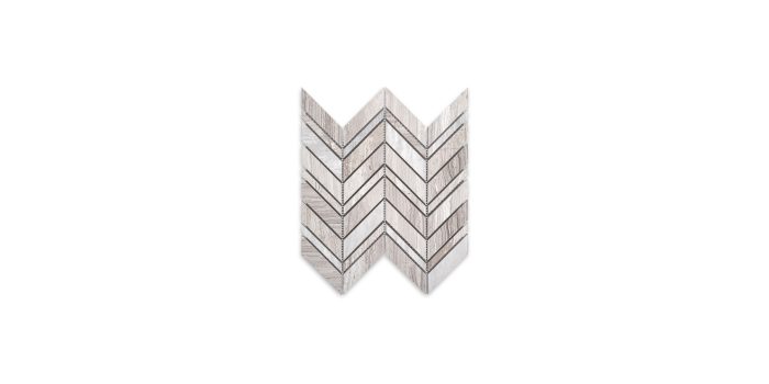 Haisa Light Marble Chevron Large