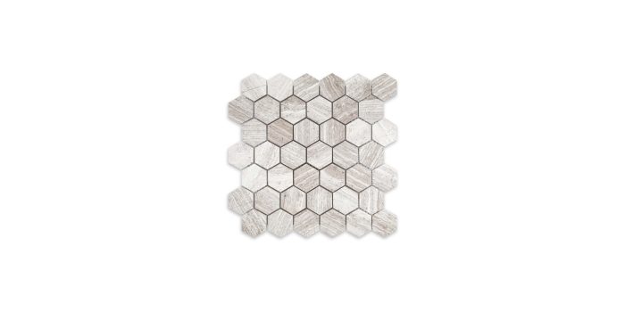 Haisa Light Marble Hexagon 2″