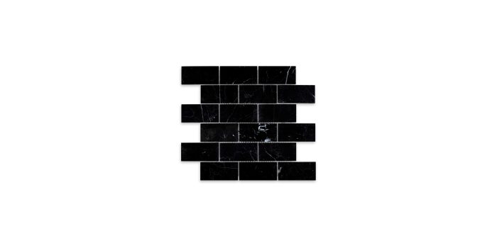 Negro Marquina Marble Brick 2″ X 4″