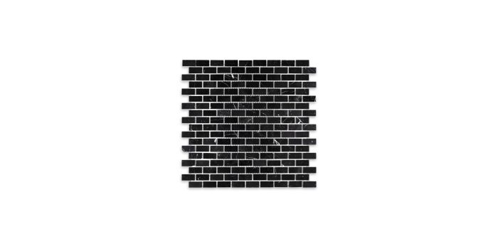 Negro Marquina Marble Brick 5/8″ X 1-1/4″