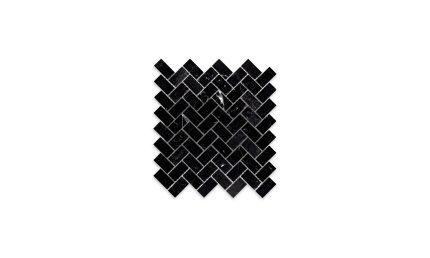 Negro Marquina Marble Herringbone 1″ X 2″