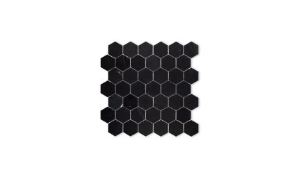 Negro Marquina Marble Hexagon 2″