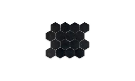 Negro Marquina Marble Hexagon 3″