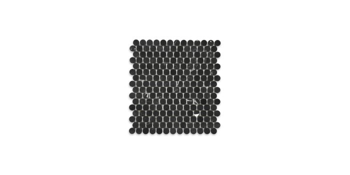 Negro Marquina Marble Penny Round