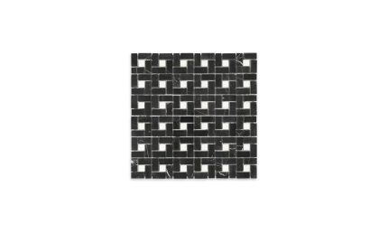 Negro Marquina Pinwheel with White Dot