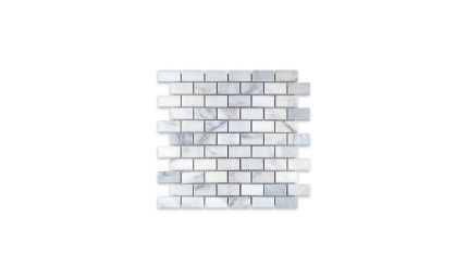 Oriental White Marble Brick 1″ X 2″