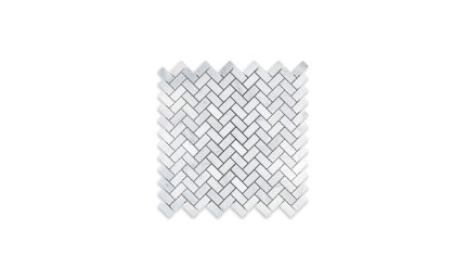 Oriental White Marble Herringbone 5/8″ X 1-1/4″