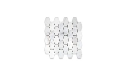 Oriental White Marble Hexagon Elongated