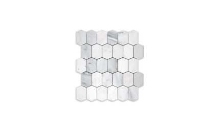 Oriental White Marble Hexagon Vertical