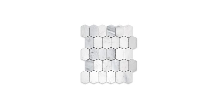 Oriental White Marble Hexagon Vertical