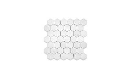 Polar White Marble Hexagon 2″