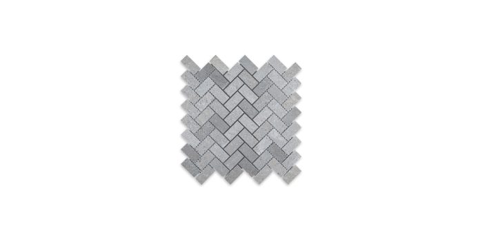 Spanish Grey Marble Herringbone 1″ X 2″