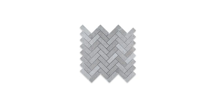 Spanish Grey Marble Herringbone 1″ X 3″