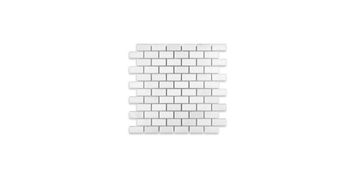 Thassos White Marble Brick 1″ X 2″